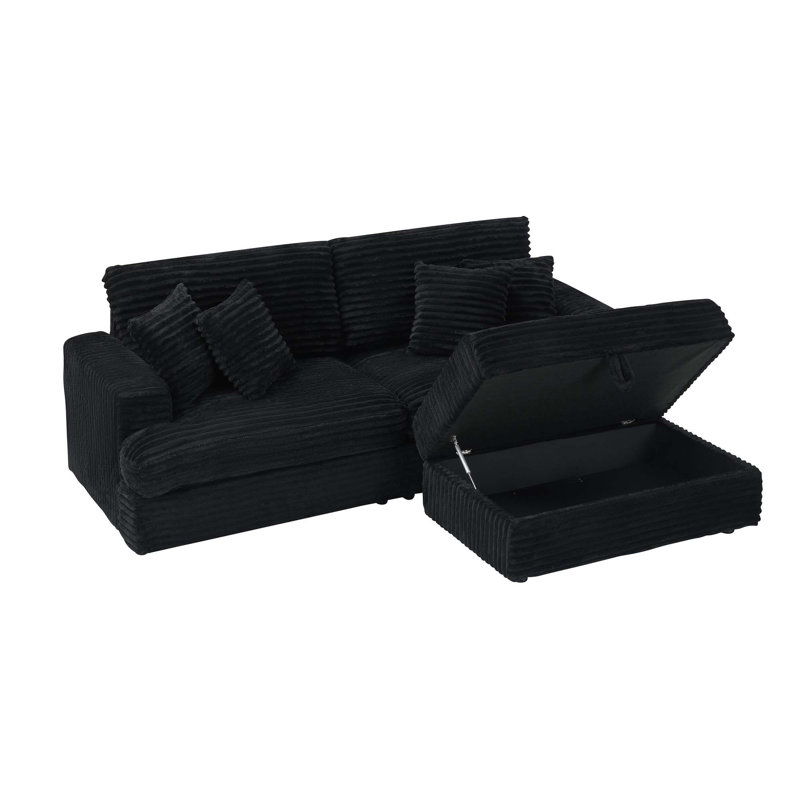 Repose-pieds confortable et polyvalent pour la détente et le soutien, Noir