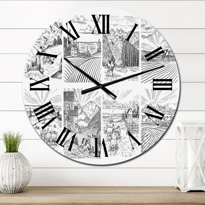 Horloge murale traditionnelle A Village