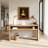 59" Farmhouse Console Table with Open Shelf - Rustic Wood Entryway Table, Narrow Sofa Table for Behind Couch, Hallway Storage Solution (Natural Finish)