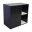 Meuble de rangement pour chat 34,97 ", maison noire avec bloc-notes, 20,89" x 17,51 ", 52 livres, panneau arrière pour enceinte, large, 17,51" de hauteur, chats confortables