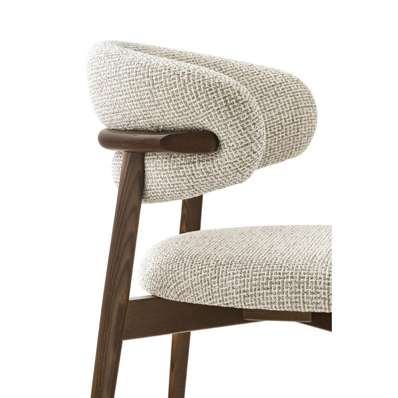 Oleandro Upholstered Chair, Smoke, Bouclé Hemp