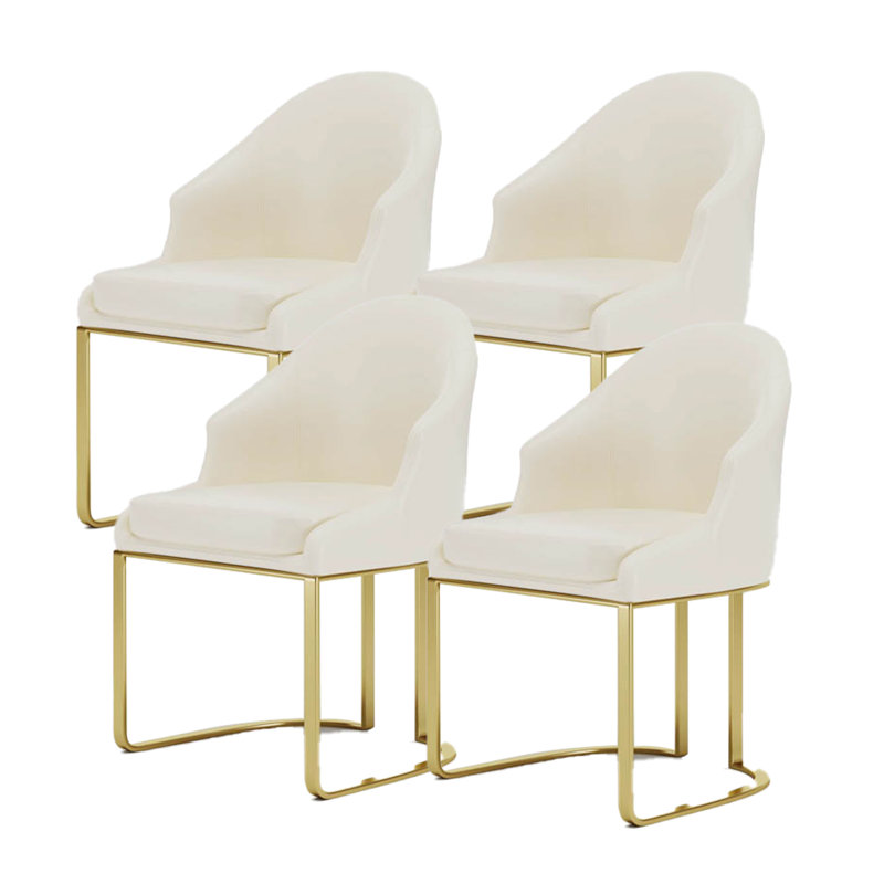  Stapp Modern PU Leather & Steel Arm Chair Dining Chair