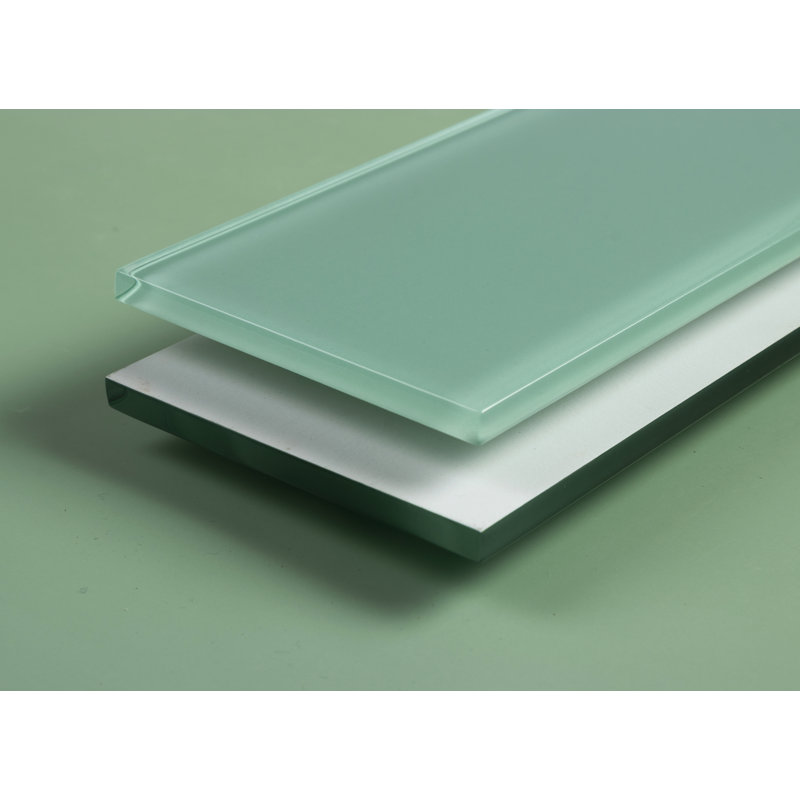 Premium 4" x 12" Glass Subway Tile, Mint