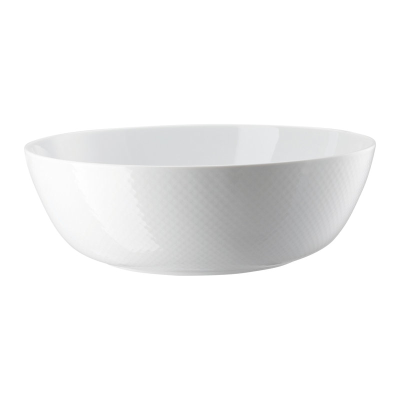 Junto Porcelain Salad Bowl, White, 10"