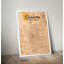 «Charlotte City Map», reproduction d'impression sur affiche en orange clair-24705977