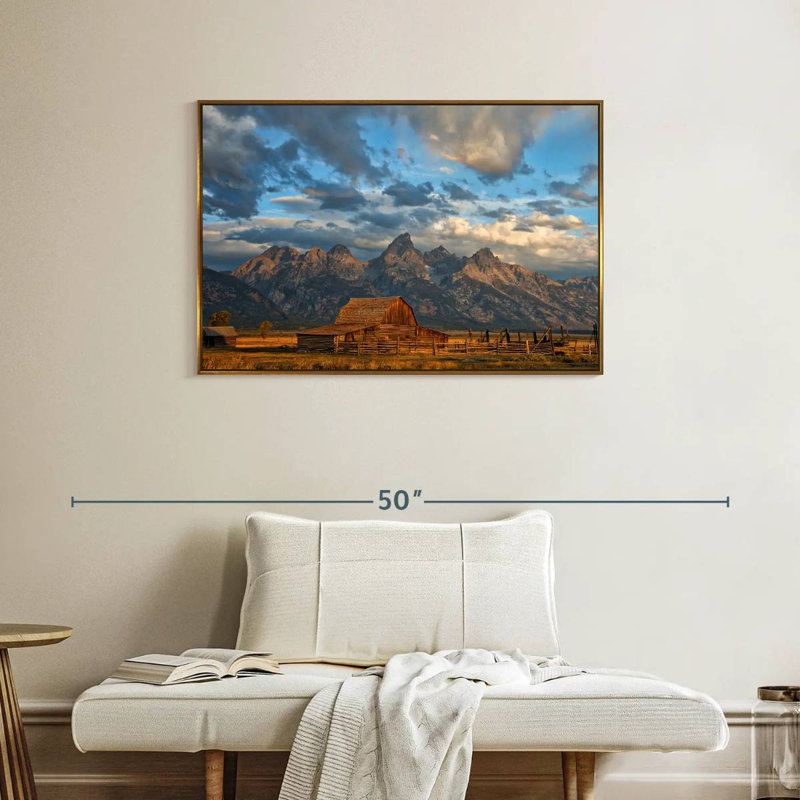 Rustic Wyoming, Cadre flottant doré, 37 po x 25 po