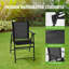  Ensemble bistro 3 pièces pliant - Ensemble de mobilier d'extérieur avec 2 chaises en filet et table ronde