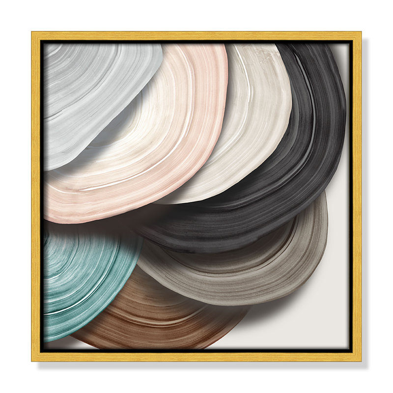 Disks I Print par Eva Watts, Or, H 13,5 po x l 13,5 po