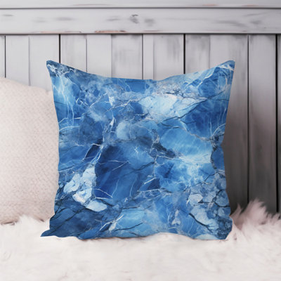 Abstract Blue Marble Geode VII Modern