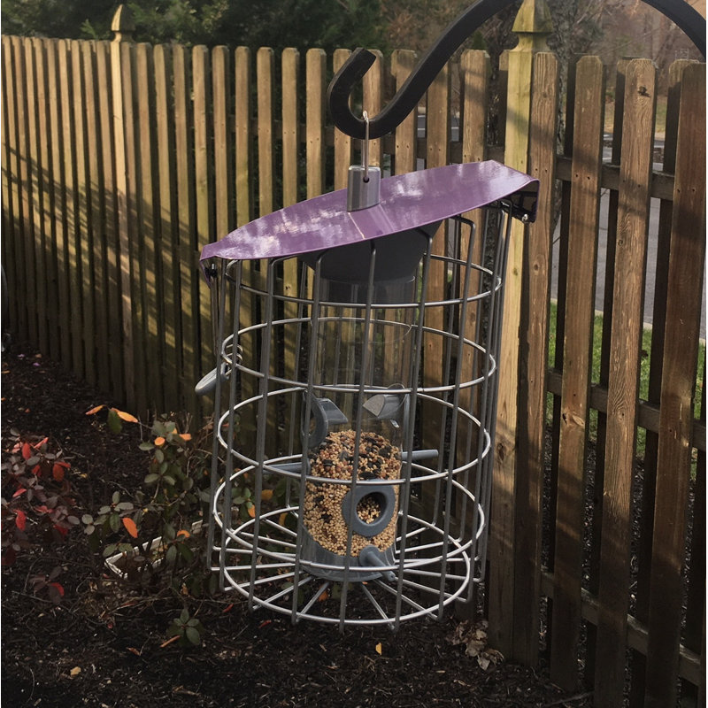 Diellza Metal Hanging Hopper Bird Feeder