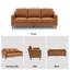 Barton 80.31'' Faux Leather Square Arm Sofa-1904791586