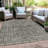 Machine Washable Indoor/Outdoor Xhevrie Pewter Rug-1765493901