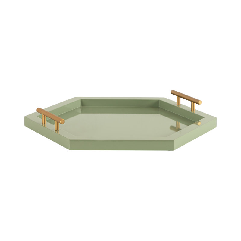 Repose-pieds Reith, H 2,20 po x l 18,00 po x P 15,66 po, Vert/doré