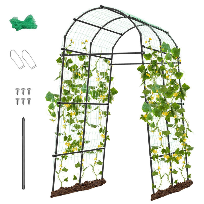 Rodaisha 230cm H x 160cm W Metal Arched