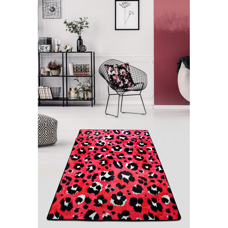 Tapis lavable à la machine de qualité supérieure, 4,6 x 6,2 pi, 100% polyester, hauteur des poils de 0,2 po | Antibactérien et antidérapant dessous | Durable avec 700 g / m² | Facile d'entretien, idéal pour le décor du salon et de la chambre à coucher