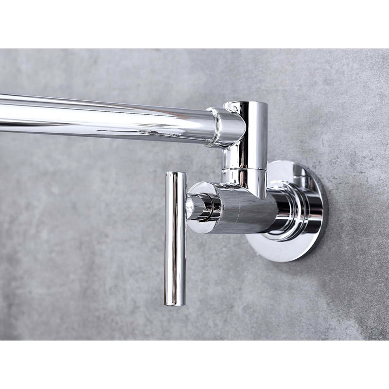 Wall Mount Folding Kitchen Pot Filler Faucet, Chrome