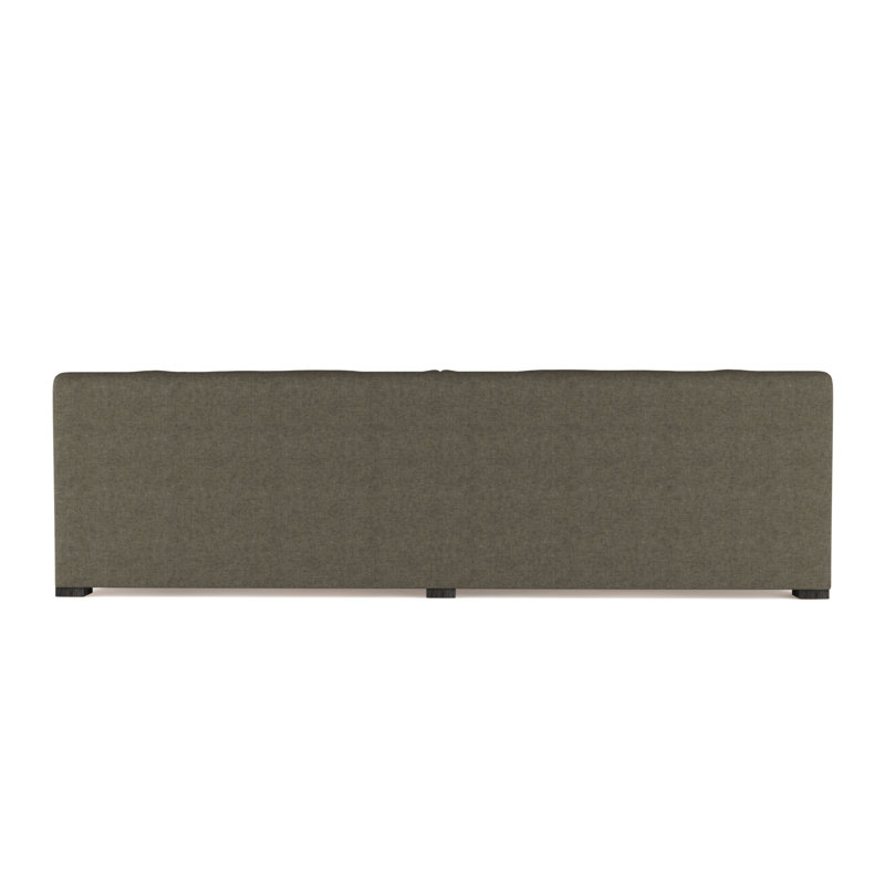 Crosby Slope Arm Sofa, 32.5" H x 84" W x 43" D, Plush Velvet Graphite, Weathered