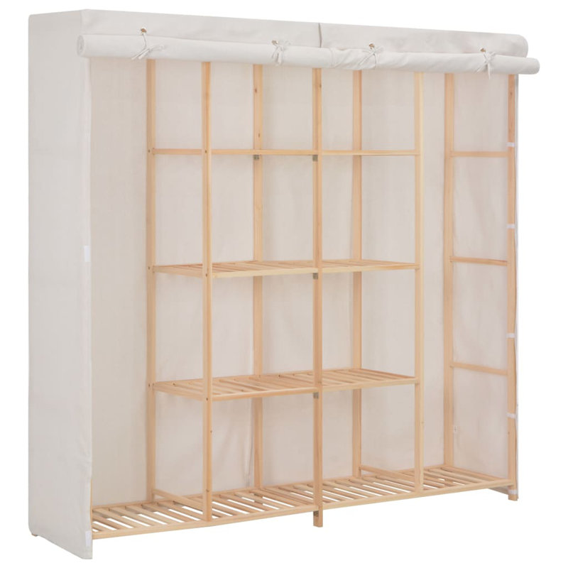 2 Door Wardrobe, White
