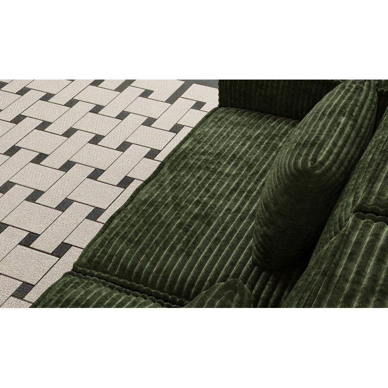 Canapé modulaire Zufferey, Tissu vert