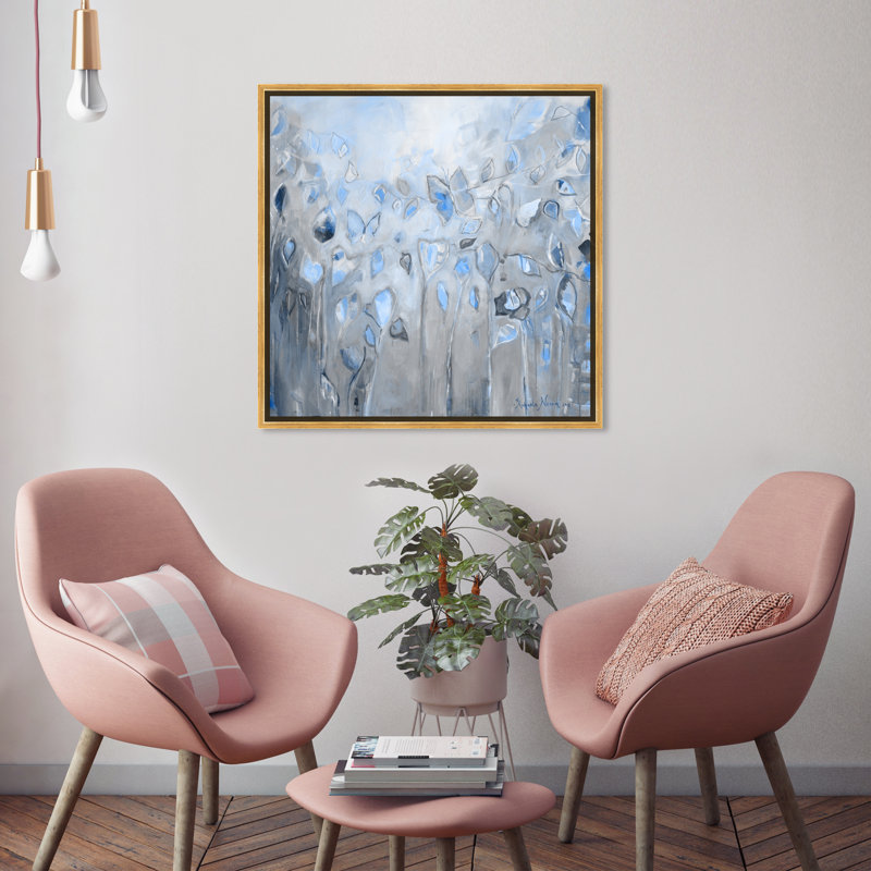 " Butterfly Dance ", Gold Framed Canvas, 24" H x 24" W 
