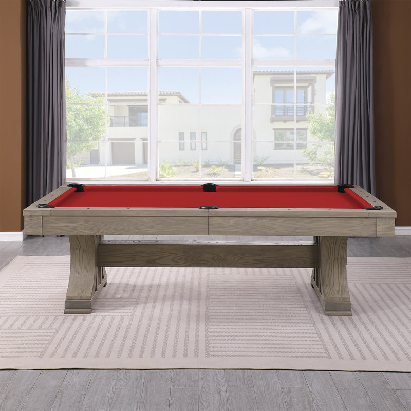 Table de billard en ardoise 8 pi Madero Madero, Rouge, Oui, Gris cendré brossé