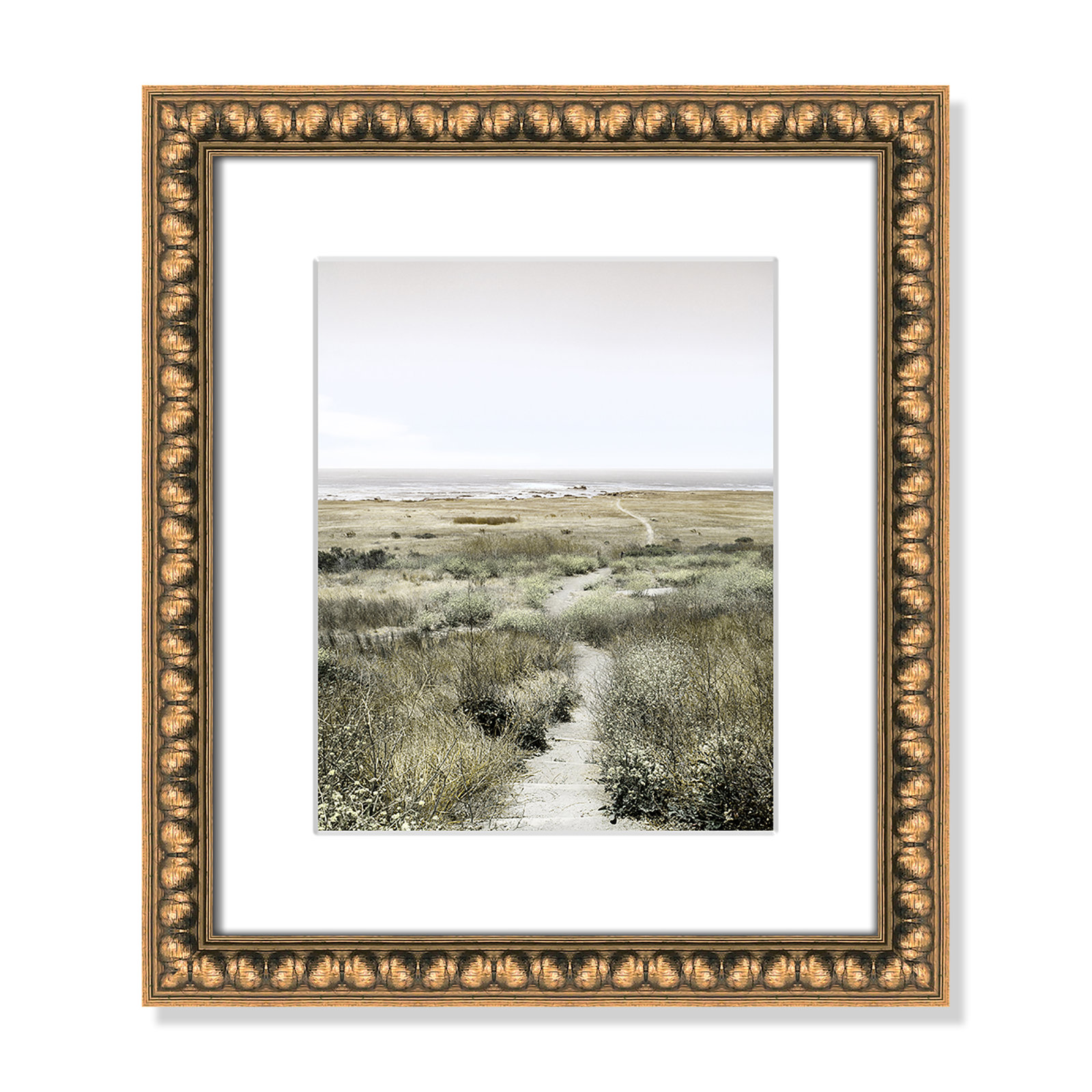 Toscani "Footpath to Paradise" Print, Gold Bead, 14 W x 16 H x 1.13 D
