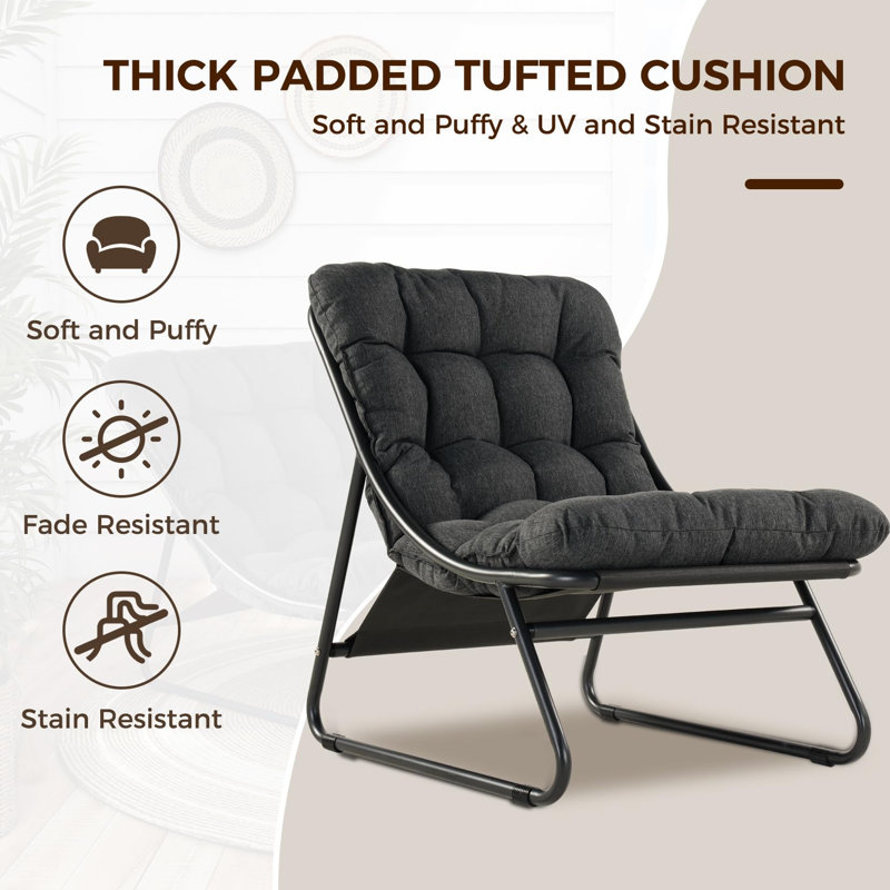 Ensemble de chaises longues inclinables 2 pièces pour l'intérieur et l'extérieur avec repose-pieds, fauteuil inclinable rembourré et rembourré avec repose-pieds, meubles de patio modernes pour porche, balcon, cour et bord de piscine