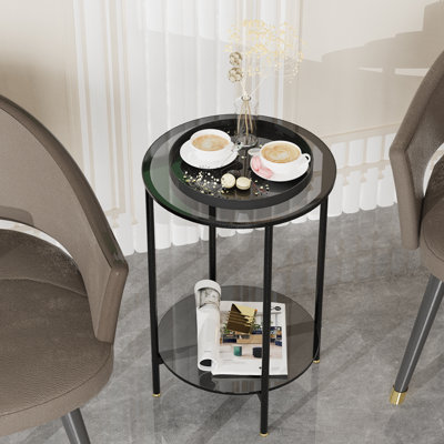 Glass Tray Top End Table