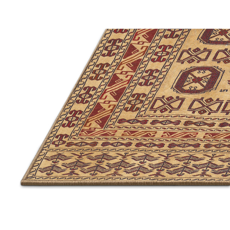 Tapis beige Southwestern, Rectangle 3 pi x 5 pi