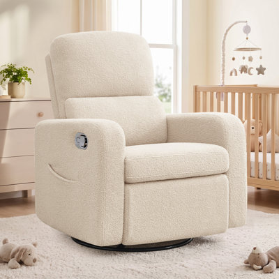 Fauteuil inclinable et pivotant à bascule pivotant 36 po avec accoudoirs plus larges et double poche Reiby