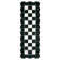 Washable Scalloped Rug Modern Checkerboard Rug Non Slip, Soft Non Shedding Thin Carpet, Indoor Low Pile Foldable Carpet, Contemporary Printed Mat for Living Room Bedroom