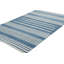 Rug & Kilim’S Contemporary Dhurrie Rug With Blue And Off-White Geometric Stripes