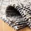 Tapis en laine / coton tissé à la main Natura en noir / ivoire-296672256