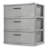 Sterilite 3 Drawer Wide Storage Tower, Plastic Weave Organizer, Cement, 2 Pack