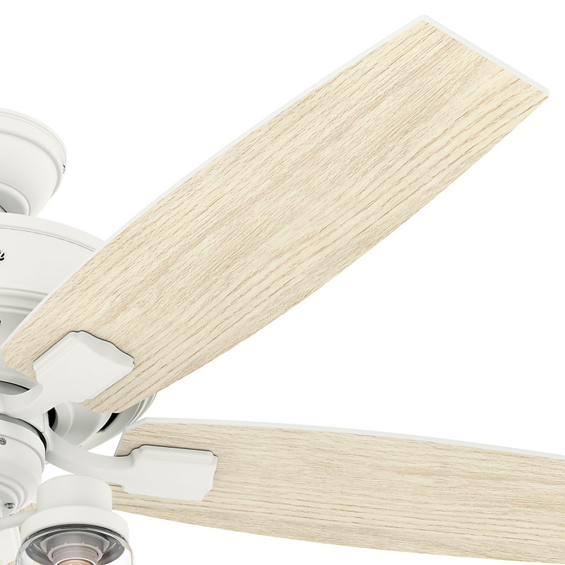 Bennett 52" Matte White Ceiling Fan with LED Lights and Remote