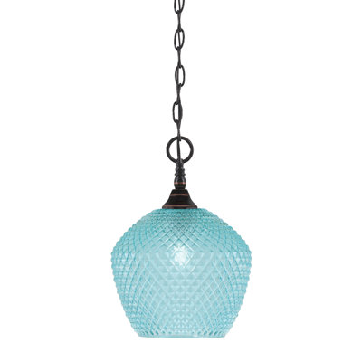 Chain Hung Mini Pendant With Glass