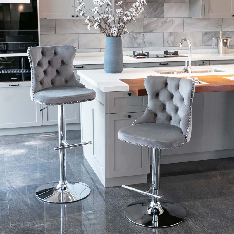 Karym Swivel Upholstered Counter Stool, WRES8970, WRES8970