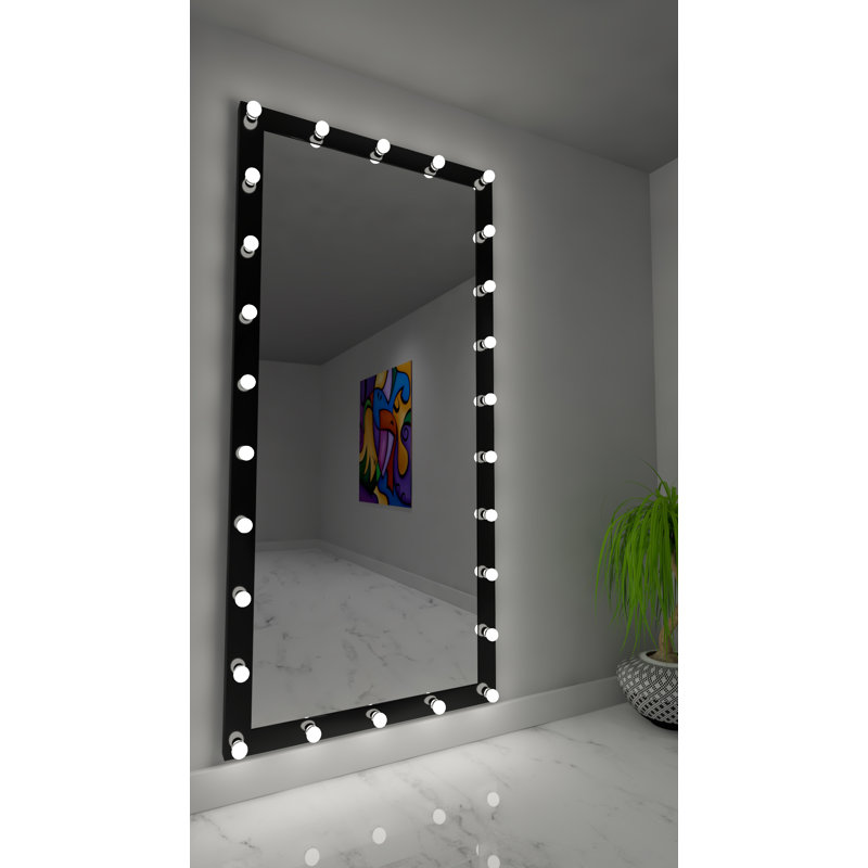 Flat Wall Mirror, Black, 3000