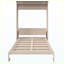 Grand lit escamotable avec lumières DEL et grand lit escamotable beige pour petits espaces