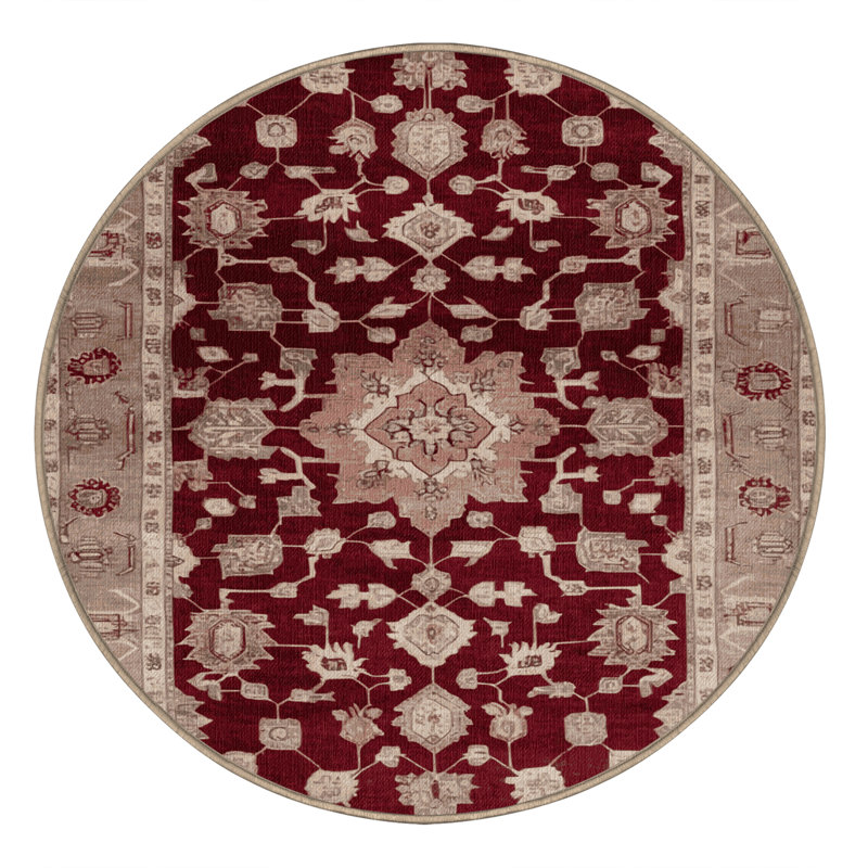 Machine Washable Overdyed Brown Area Rug