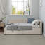 Lit de coin en L de style moderne avec lit simple tapissier et deux tiroirs de rangement-1170396204