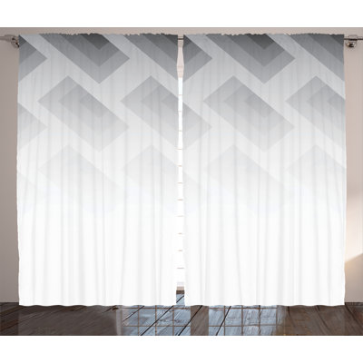 Simplistic Square Semi-Sheer Rod Pocket Curtain Panels