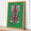 Geometric Tiger Art Deco - Wrapped Canvas-2004041284-2004041286
