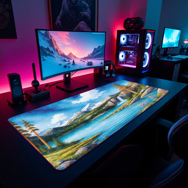 Polyester Desk Pad, 14.4x12.1