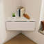 Bureau de coin mural blanc pliable-747039908