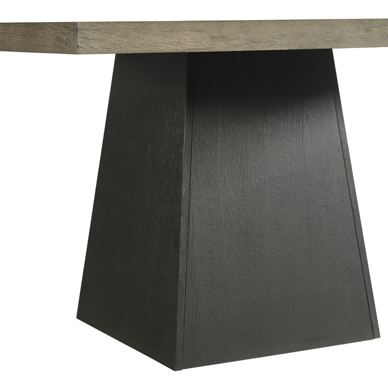Rizzo 54" Gray and Dark Espresso Wood Square Dining Table