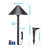 Low Voltage LED Landscape Path Light, 12-24V AC/DC, 5CCT Golden Edge Black Vintage Pathway Light-109011714