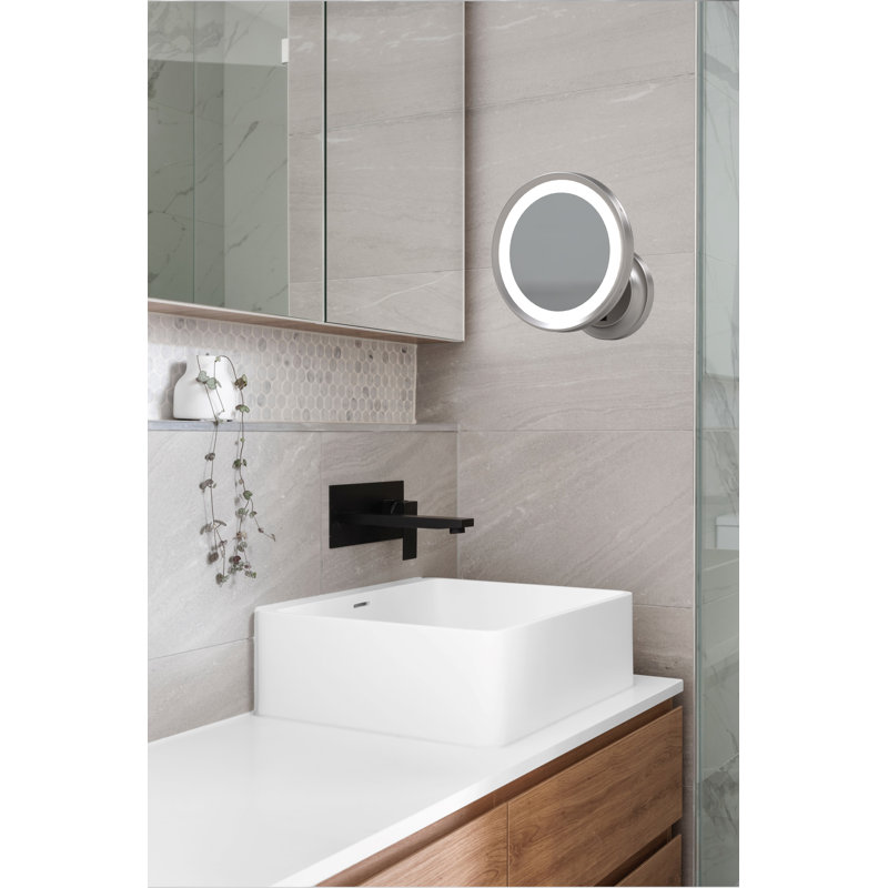 Miroir grossissant lumineux Camrynne, Chrome