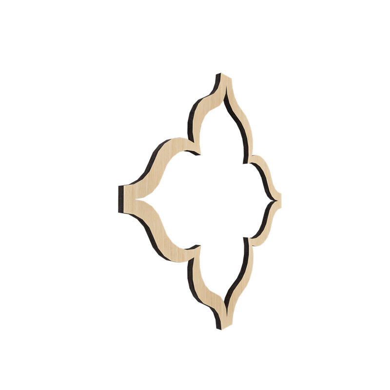Panneaux muraux décoratifs en bois May, moyen, l 15 3/8 po x H 15 3/8 po x T 3/8 po May, chêne blanc