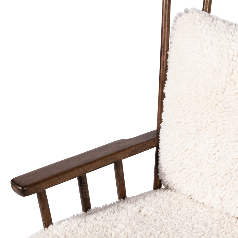 Graham Chair-Andes Natural, White Faux Fur